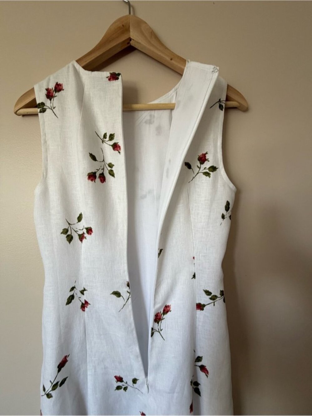 NEW Reformation Cecilia Linen Maxi Dress Floating Rose White Floral | US 2 UK 6 - Picture 11 of 15